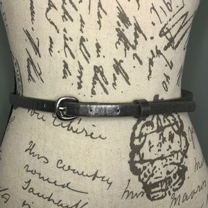 New York & Company silver skinny waist belt